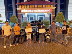 Beraksi di Tiga Lokasi, Dua Pelaku Curanmor Ditangkap ROTR Alpha Polresta Manado