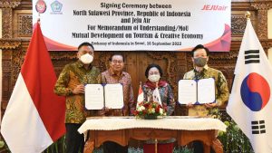 Teken MoU Bersama Jeju Air, Gubernur Olly Dondokambey Sampaikan Keunggulan Infrastruktur dan Pariwisata Sulut