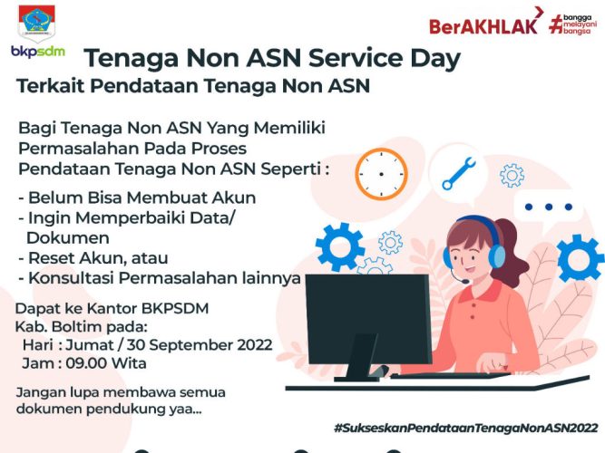 Besok, BKPSDM Boltim Kembali Buka Pelayanan Pendataan Non ASN