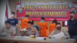 Polres Kotamobagu Amankan Pelaku PETI di Wilayah Perkebunan Desa Lobong