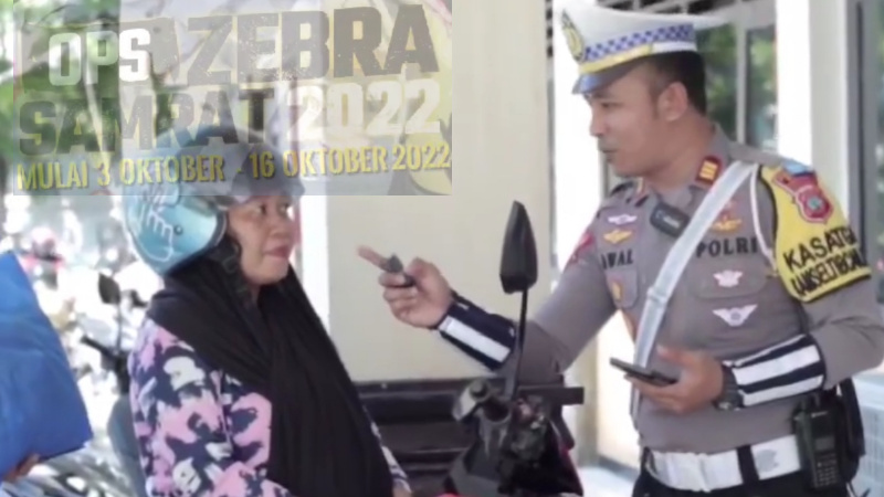 Pengendara Tak Pakai Helm Jadi Pelanggaran Terbanyak Operasi Zebra Samrat 2022 di Bitung