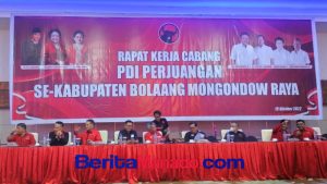Rakercab PDIP se- BMR, Steven Kandow: PDIP Siap Tempur Menangkan Pemilu 2024