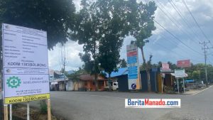 Pemkot Kotamobagu Bangun Pagar Beton di Jalan Menuju RSUD Pobundayan