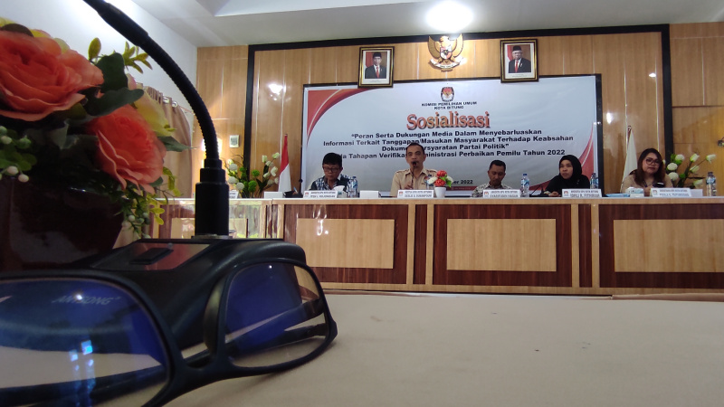 Pencatutan Nama di Sipol oleh Parpol Jadi Pembahasan antara KPU Bitung dengan Media