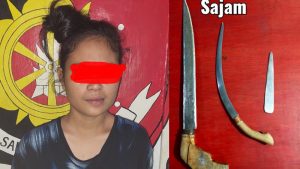 Sembunyikan Sajam di Kasur, Perempuan Ini Ditangkap Resmob Bitung