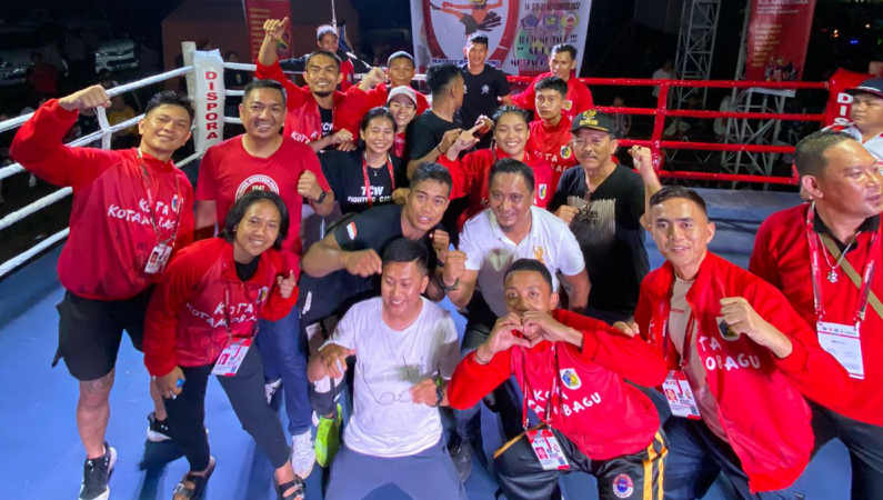 Atlit Kick Boxing Kotamobagu Asuhan Fighter Andre Pakaryanto 'Bersinar' di Porprov 2022 Bolmong