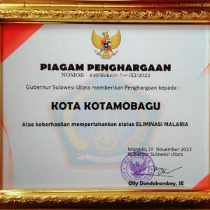 Kota Kotamobagu Berhasil Pertahankan Status Eliminasi Malaria