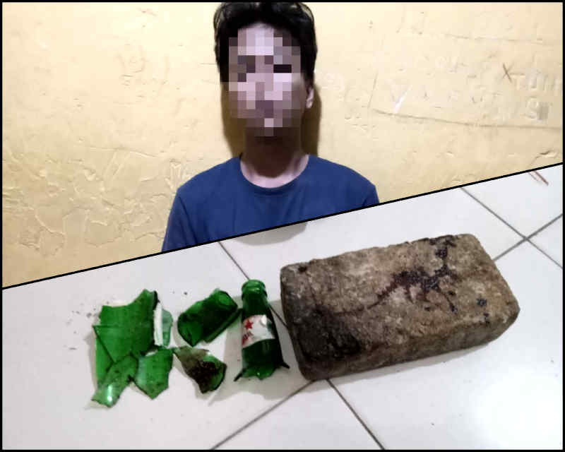 Kekerasan dalam Pacaran, Pria di Manado Tega Aniaya Kekasih Sendiri dengan Botol dan Paving Block