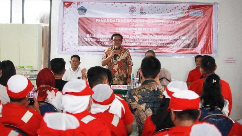 Balai Standarisasi Jasa Pelayanan Industri Puji Komitmen Pengolahan Kelapa di Bitung