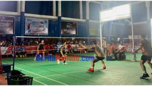 Atlet Bulutangkis Beregu Putra Kotamobagu Raih Kemenangan di Porprov Sulut