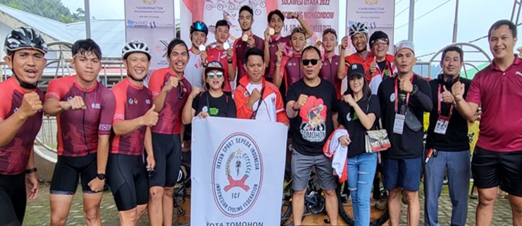 Pertama Kali Dilombakan di Porprov Sulut, Tomohon Juara Umum Cabor Balap Sepeda