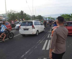 Di Kecamatan Bunaken Konvoi Piala Dunia yang Langgar Aturan kena Teguran Polisi