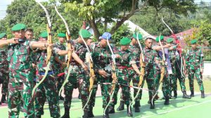 Kompi C Yonif 713/Satyatama Bolmong Gelar Latihan Dasar Panahan