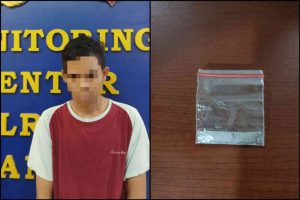 Pemuda di Manado Terciduk Polisi Kantongi 1 Paket Sabu