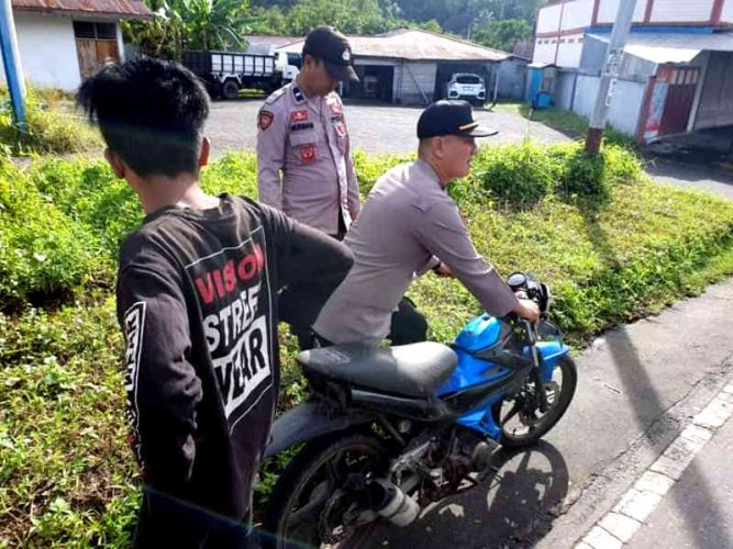 Razia Knalpot Bising 12 Kendaraan Bermotor Terjaring Polisi di Pineleng