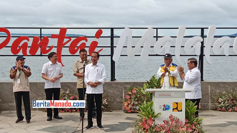 Resmikan Malalayang Beach Walk, Presiden Jokowi: Pembangunan Pantai Manado akan Diteruskan