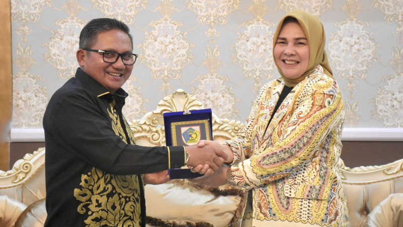 Wali Kota Tatong Bara Kunjungi Pemkot Gorontalo, Ini yang Dibahas