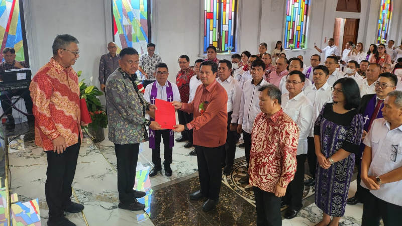 Olly Dondokambey Lantik Panitia Pertemuan Raya dan Konas XVI FK-PKB PGI, Steven Kandouw Ketua Umum