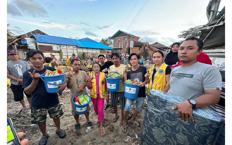 Lions Club International Foundation Bantu Warga Manado yang Terdampak Bencana