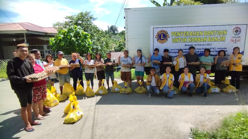 Lions Club International Foundation Bantu Warga Manado yang Terdampak Bencana