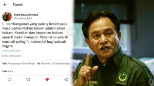 Yusril Ihza Mahendra Sebut Pemerintahan Jokowi Lemah di Sektor Penegakan Hukum
