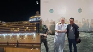 Kapal Pesiar Arcadia Cruise Tiba di Bitung Disambut Maurits Mantiri