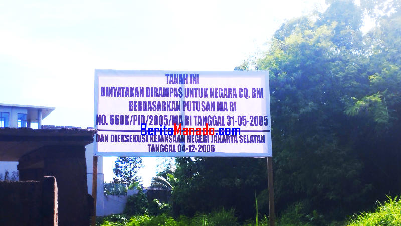 BNI Lakukan Pemasangan Plang Tanda Status Kepemilikan Tanah di Jalan 17 Agustus