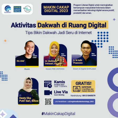 Webinar Kominfo, Tips Bikin Dakwah Jadi Seru di Internet