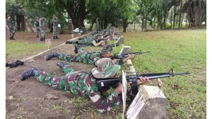 Selama 2 Hari, Prajurit Korem 131/Santiago Ramai-ramai Menembak di Latbak Kompi Bantuan