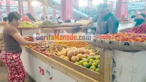 Jelang Idul Fitri, Bawang dan Rica Mulai Merangkak Naik di Pasar Bersehati Manado