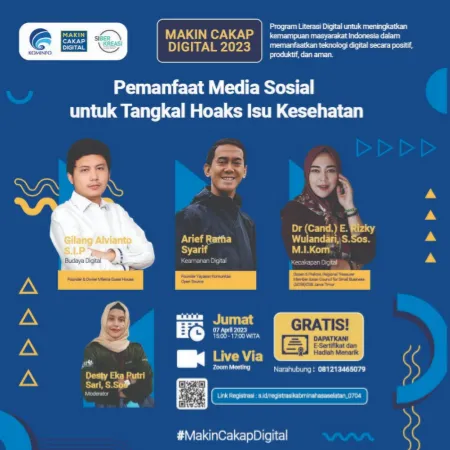 Program Makin Cakap Digital Kominfo 2023, Tangkal Hoaks Isu Kesehatan di Medsos