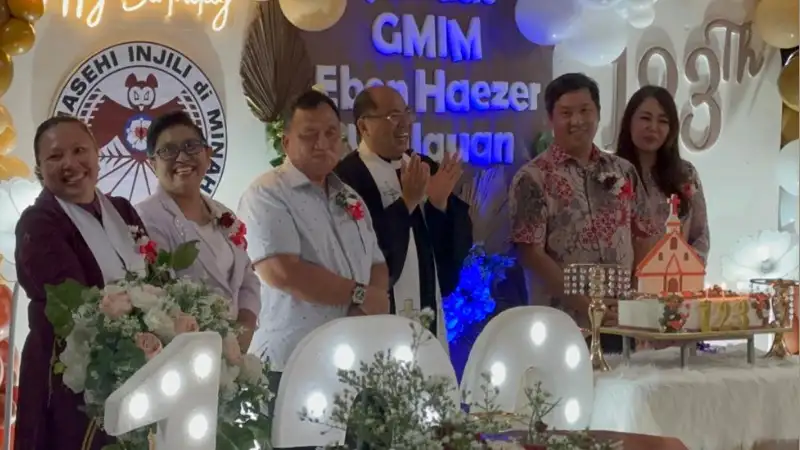Wagub Sulut Steven Kandouw Rayakan HUT ke-123 GMIM Eben Haezer Wulauan