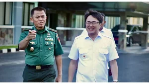 Brigjen TNI Mukhlis Sambut Kedatangan Andrei Angouw di Korem 131/Santiago
