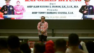 Bekerja dengan Cinta Disuarakan Maurits Mantiri – Hengky Honandar di Pisah Sambut Kapolres Bitung