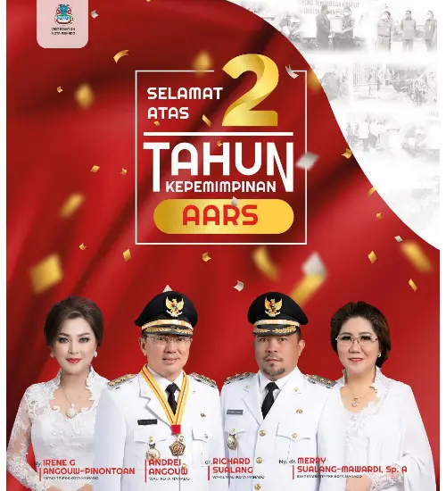 Dua Tahun Pimpin Kota Multi Etnis, Andrei Angouw-Richard Sualang Hadirkan Berbagai Capaian
