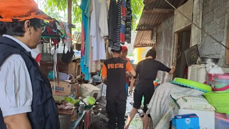 Wujudkan Slogan Kerja dengan Cinta, BPBD Bitung Bantu Warga Terdampak Bencana