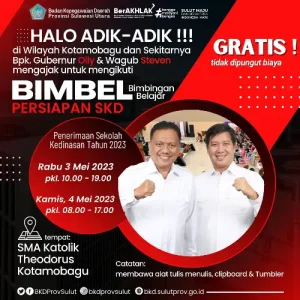 Diajak Olly Dondokambey – Steven Kandouw, Siswa di Kotamobagu Antusias Ikut Bimbel Sekolah Kedinasan
