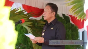 Bupati Franky Wongkar Pimpin Upacara Bendera Peringati Hari Kebangkitan Nasional