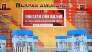 Komitmen Berantas Narkoba, WBP Lapas Amurang Lakukan Tes Urine