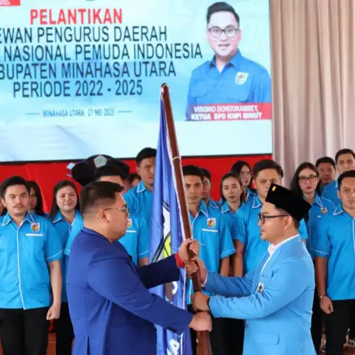 Lantik Pengurus KNPI Minut, Begini Pesan Rio Dondokambey