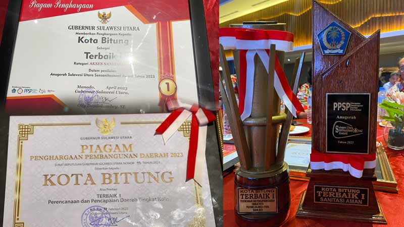 Helm Merah dan Kuning Hantarkan Bitung Kota Terbaik se-Sulut