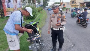 Puluhan Roda Dua Terjaring Operasi di Depan Mako Polres Bitung