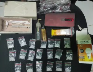 Kurir Sekaligus Pemakai Sabu-sabu Ditangkap di Manado, 20 Paket Siap Edar Diletakan di Bawah Pohon
