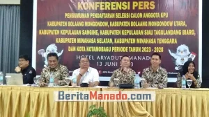 Pendaftaran Seleksi Calon Anggota KPU di 7 Kabupaten Kota se Sulut Resmi Dibuka