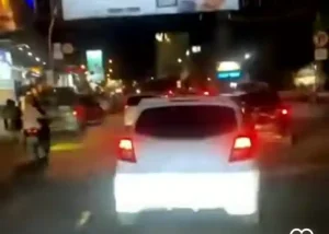 Viral Aksi Kejar-kejaran di Jalan Raya Diduga Pencurian Mobil di Megamas Manado