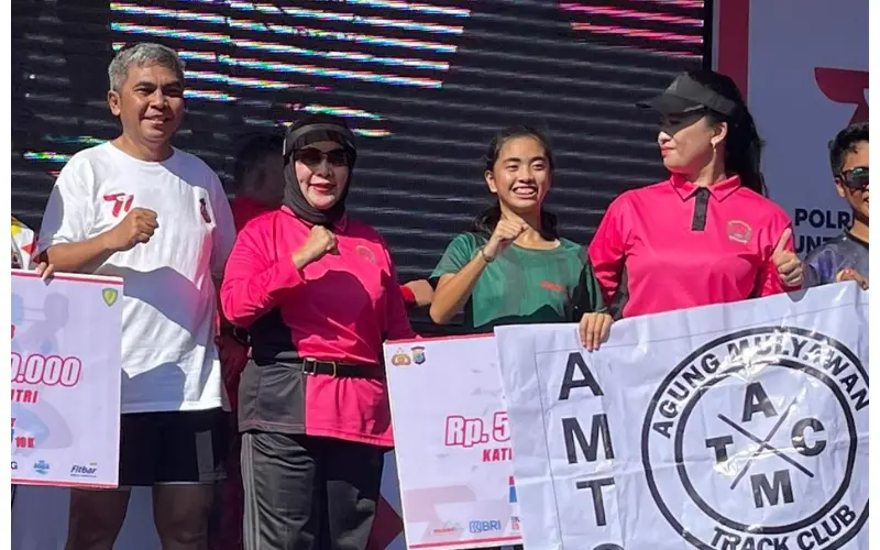 Makin Optimis, Meryl Nangoi Perbaiki Catatan Waktu di Kapolda Sulut Run 2023