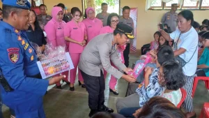 HUT ke-77 Bhayangkara, Kapolres dan Ketua Bhayangkari Bitung Lakukan Ini