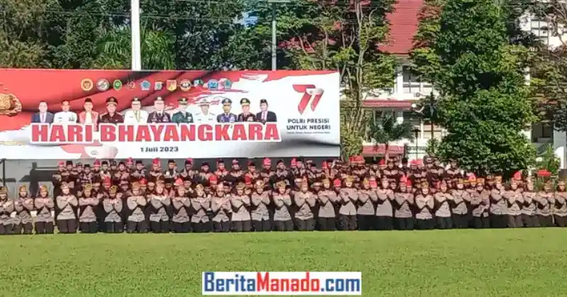 Peringatan Hari Bhayangkara Polda Sulut Khidmat