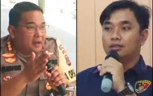 Hari Bhayangkara ke-77, Kapolresta KBP Julianto Sirait dan Kasat Reskrim Polresta Manado Kompol Sugeng Wahyudi Terima Penghargaan PWI Awards