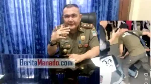 Aniaya Pendemo Oknum SatPol PP Manado Resmi Dipolisikan, Kasat Pol PP Johanis Waworuntu Bantah Ada Pemukulan